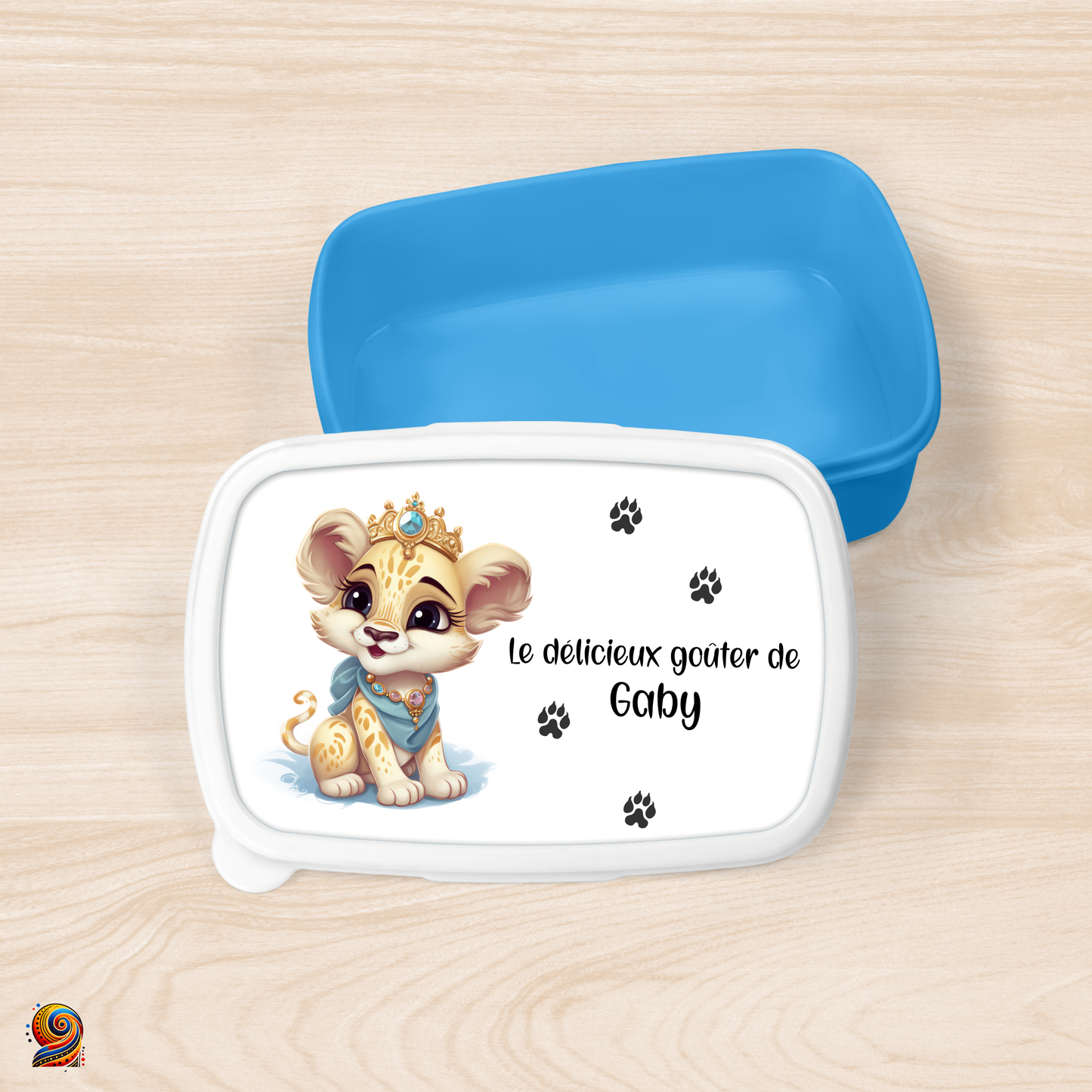 Boîte à gouter "Empreintes de Lionne" - Twende Art