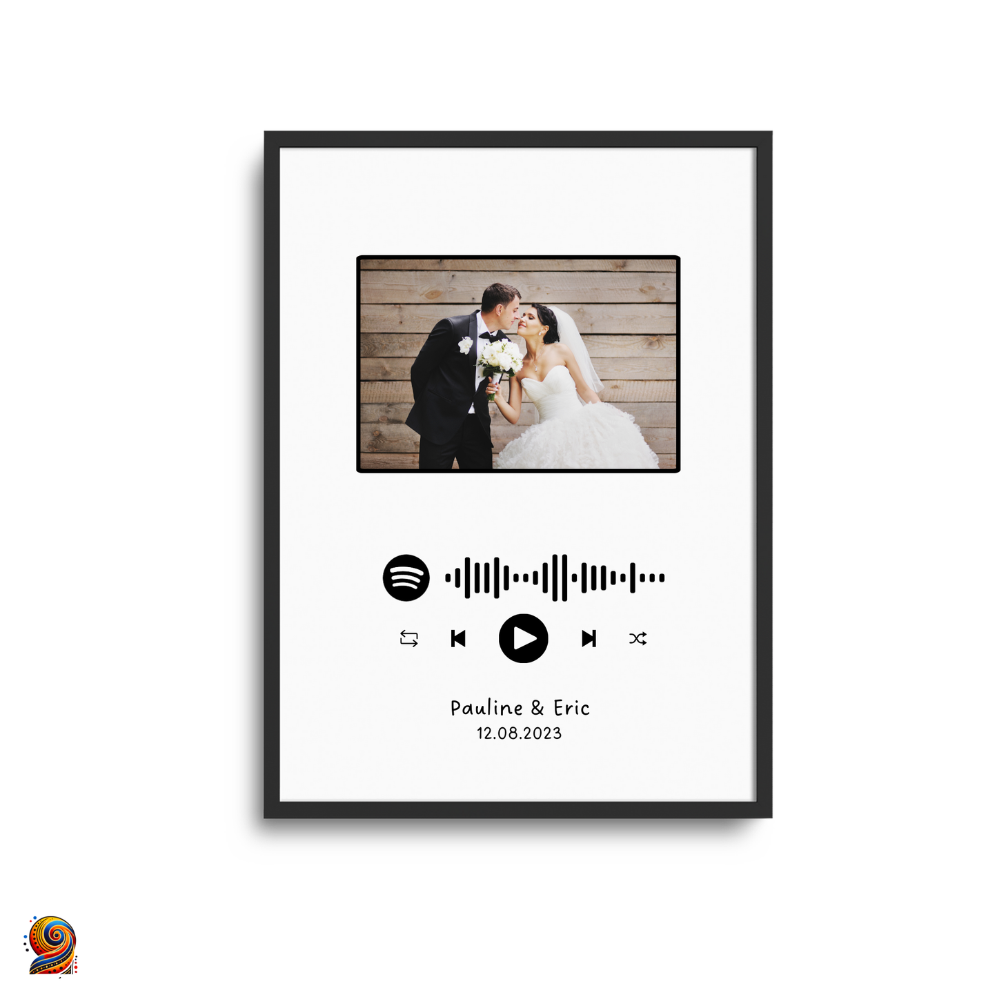 Cadre photo chanson QR-Code Spotify personnalisé - Twende Art