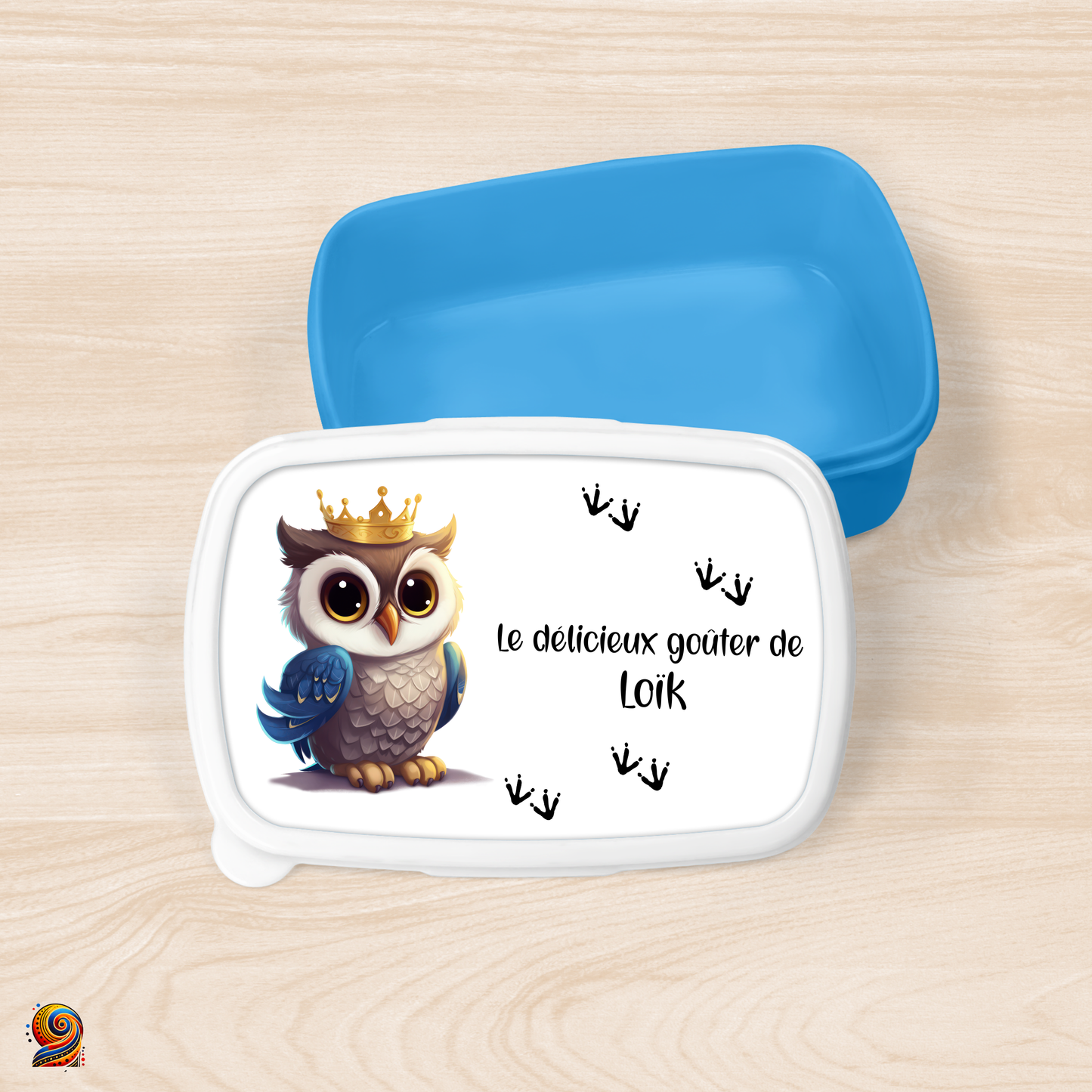 Boîte à gouter "Empreintes de Maman Hibou" - Twende Art
