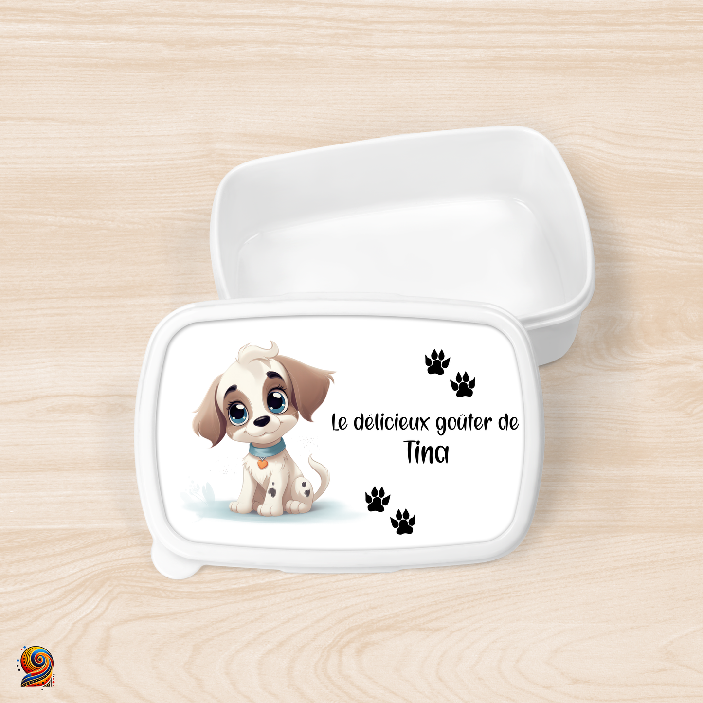 Boîte à gouter "Empreintes de Chiot" - Twende Art