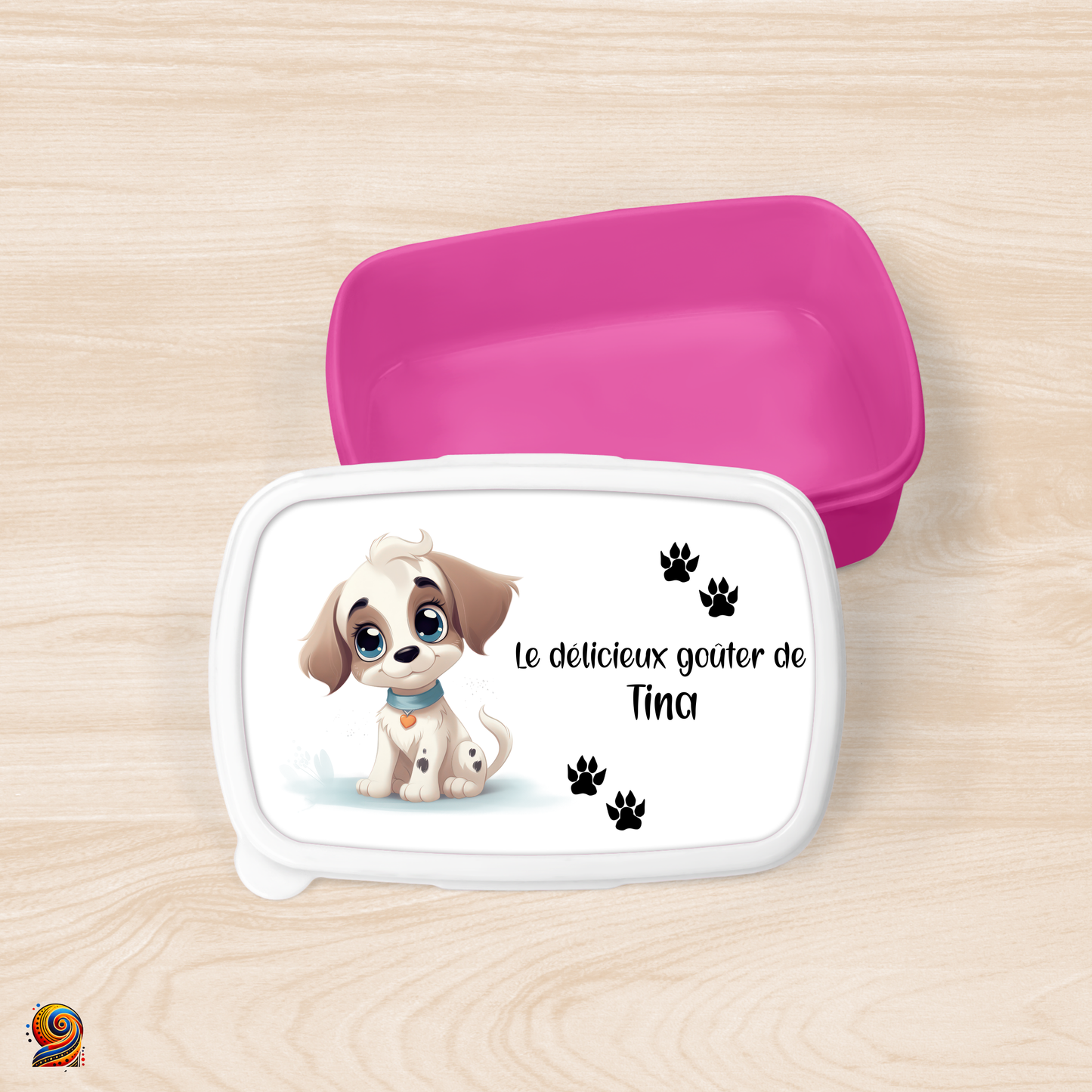 Boîte à gouter "Empreintes de Chiot" - Twende Art
