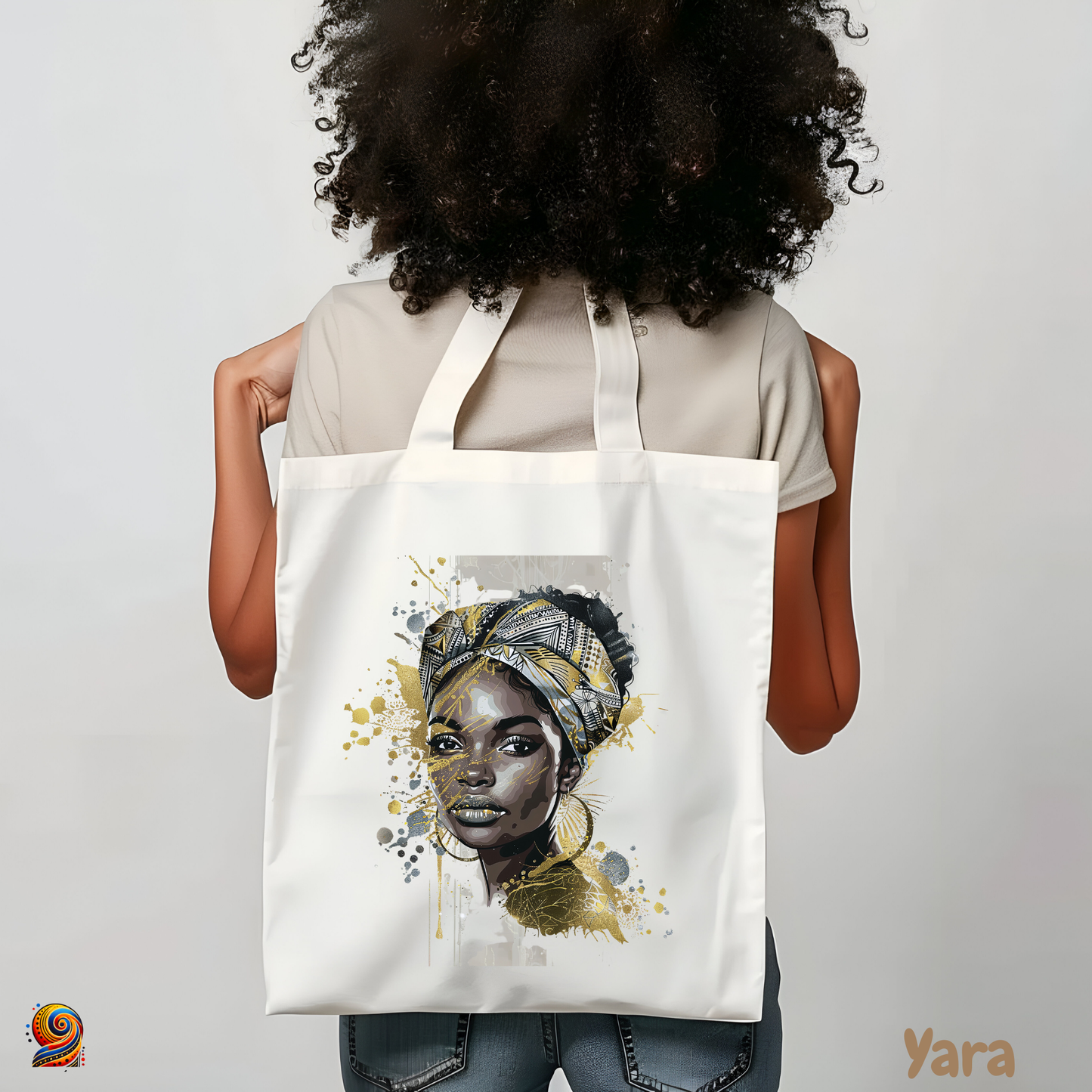 Tote Bag Pure gold "Yara" - Twende Art
