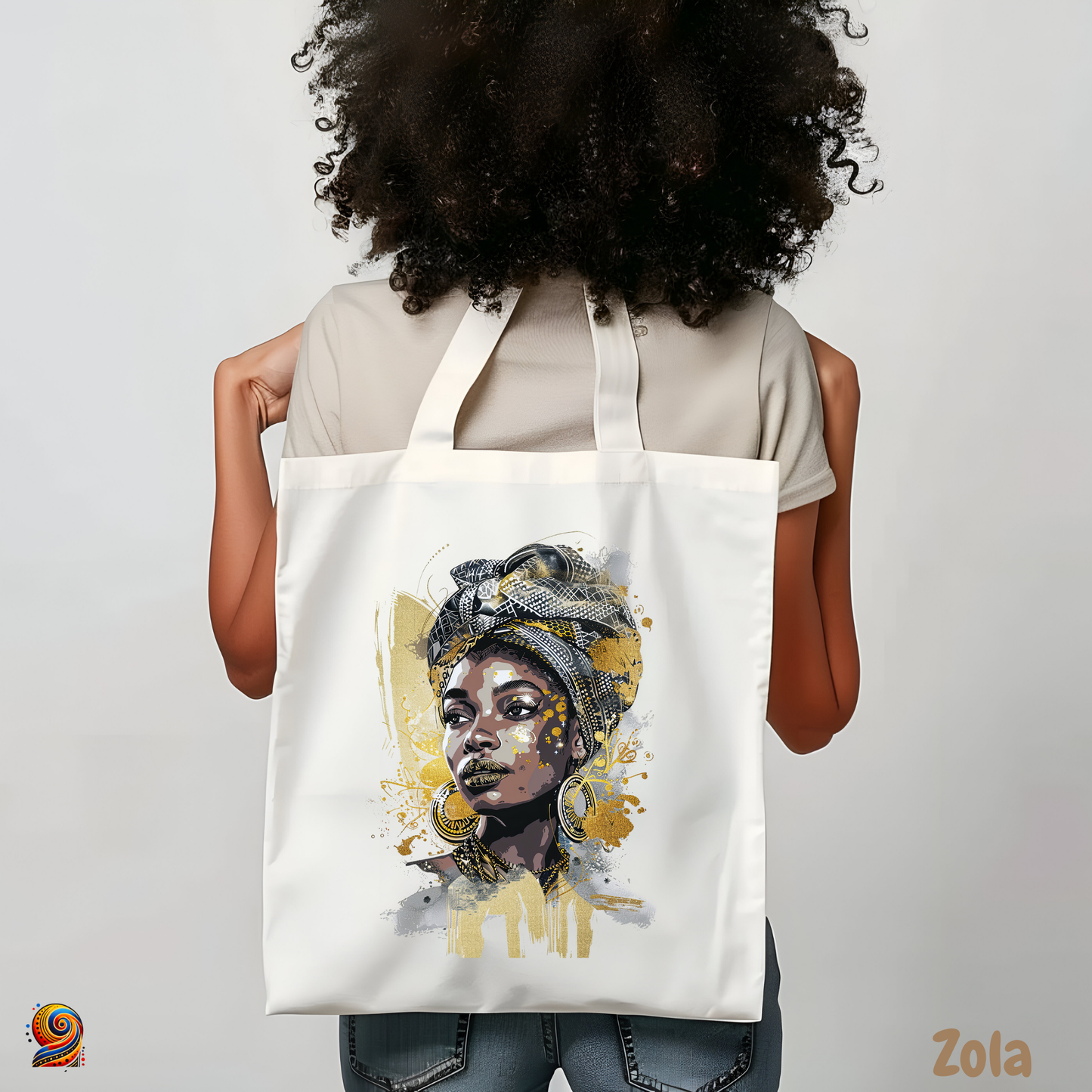 Tote Bag Pure gold "Zola" - Twende Art