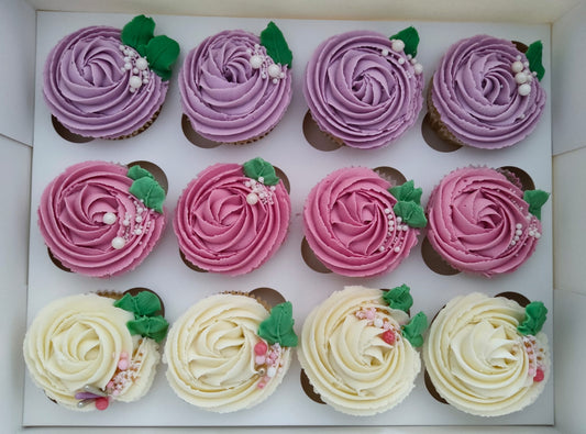 Box Cupcakes floraux