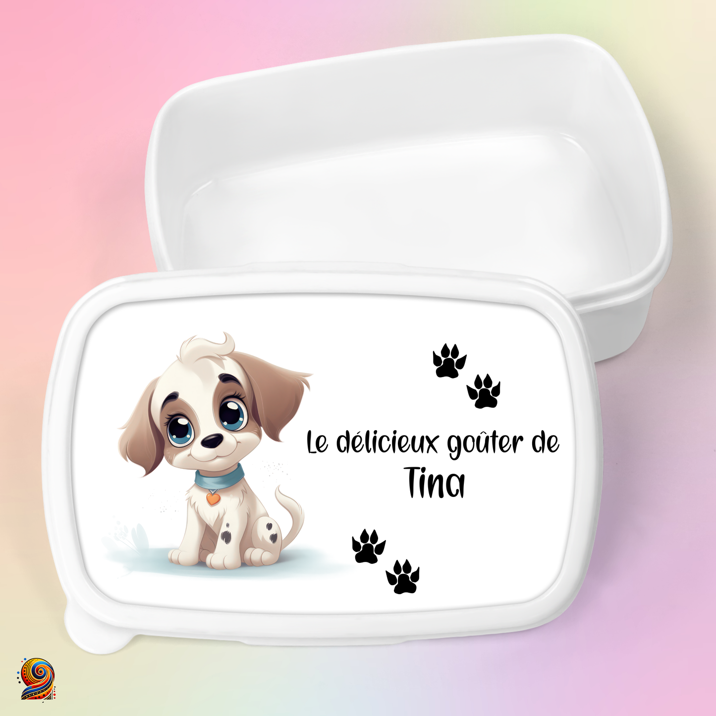 Boîte à gouter "Empreintes de Chiot"