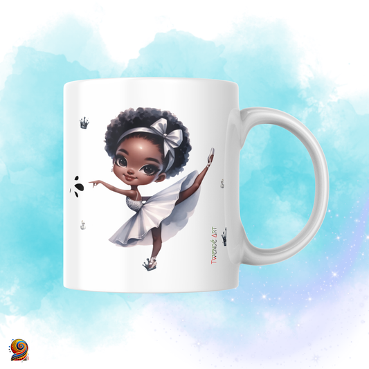 Mug personnalisé afro Ballerine