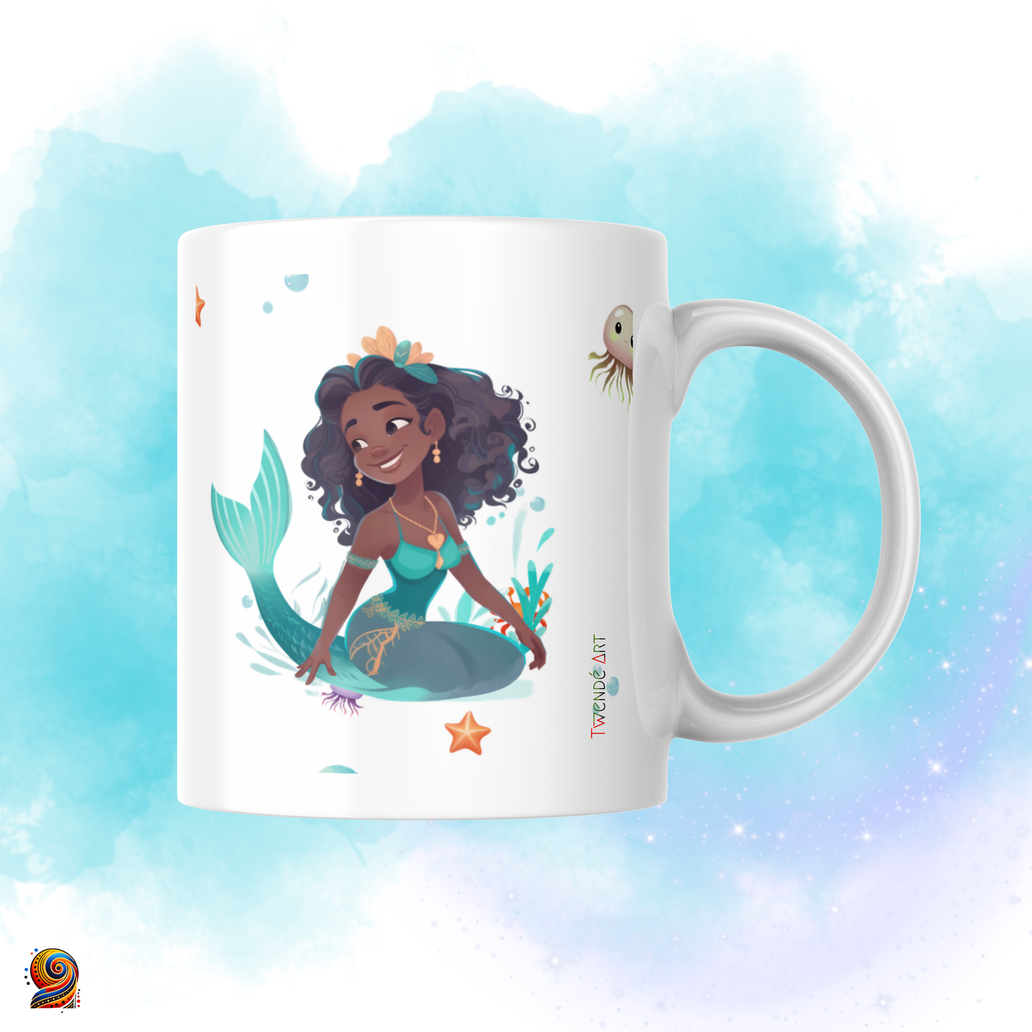 Mug personnalisé afro Sirène