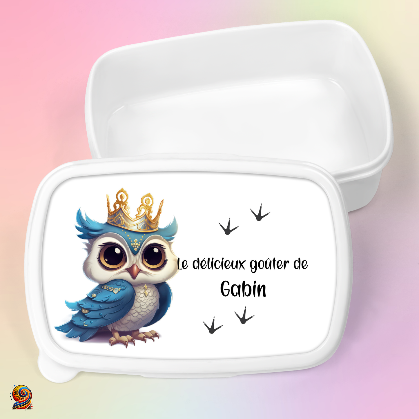 Boîte à gouter "Empreintes de Papa Hibou"