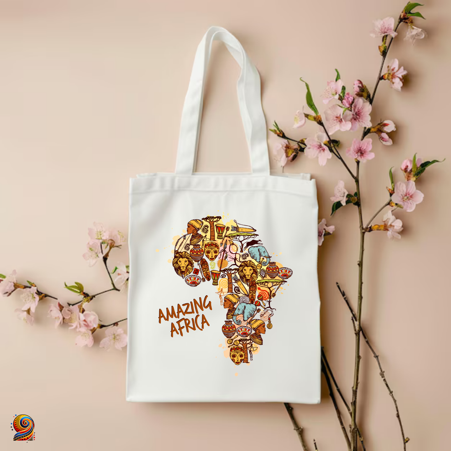 Afro shopping tote bag "Amazing Africa"