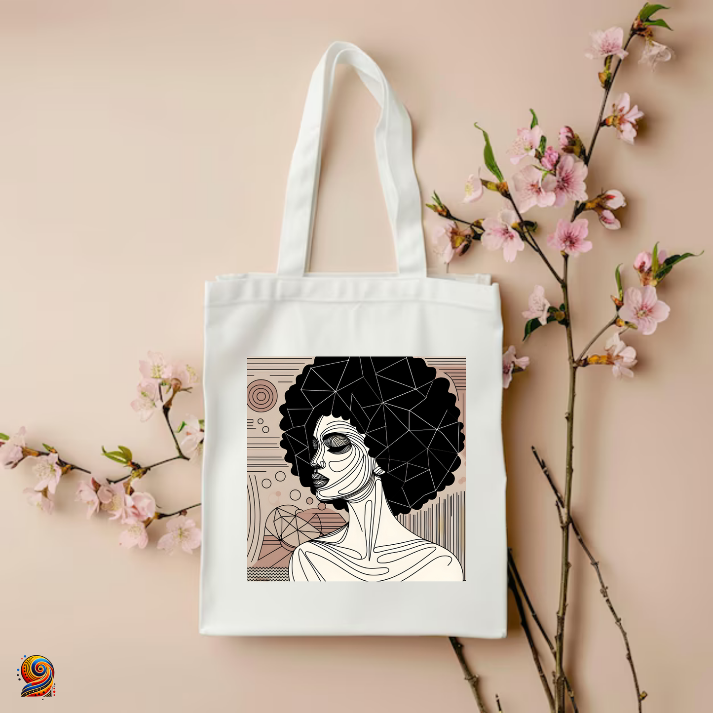 Afro Abstract Tote Bag