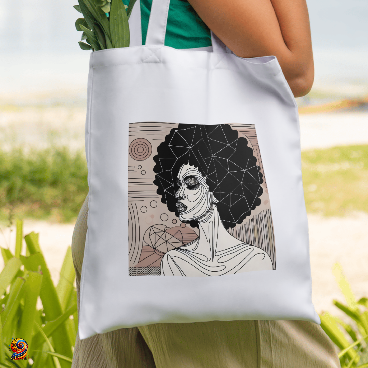 Afro Abstract Tote Bag