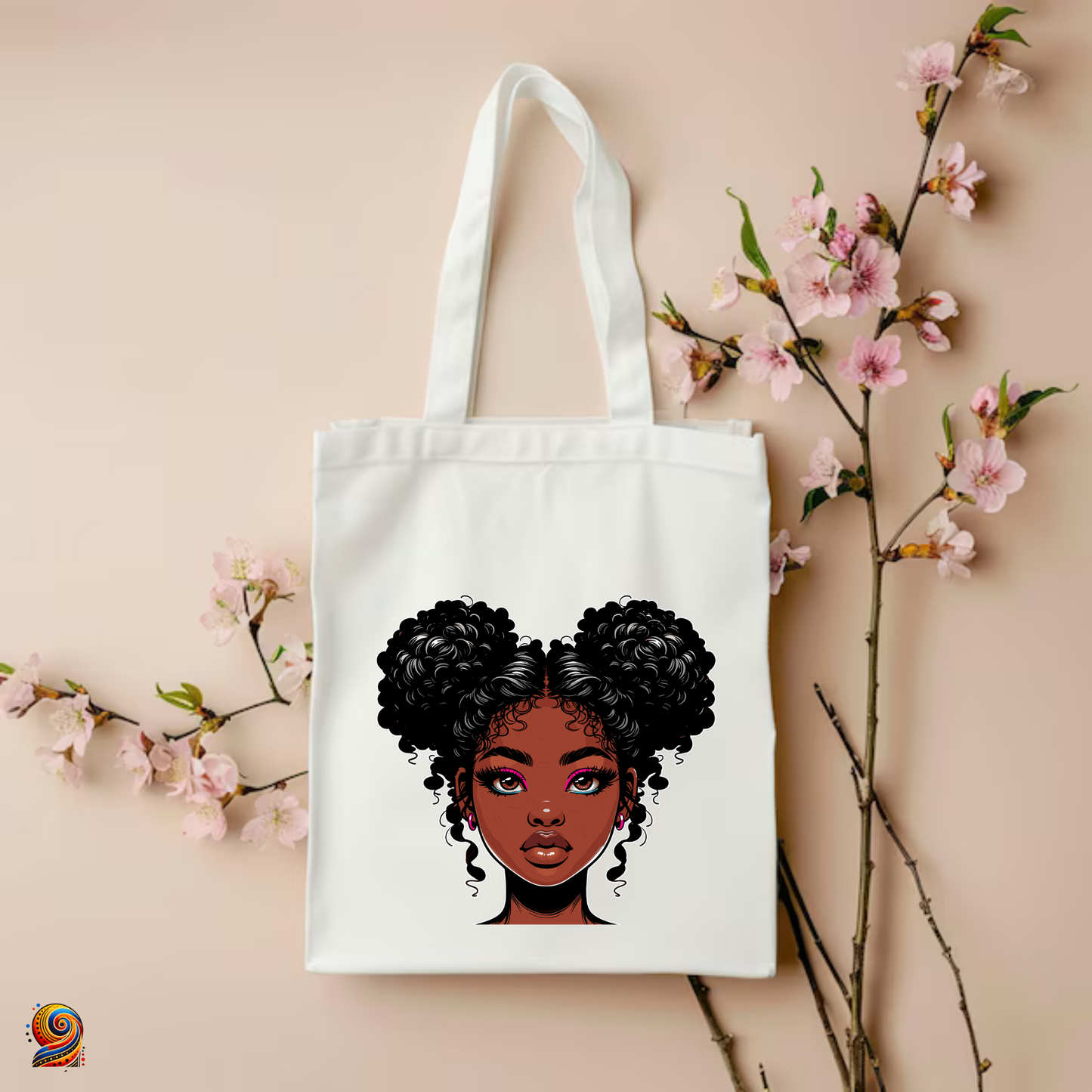 Afro shopping tote bag "Little Miss"