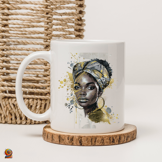 Afro woman's mug Pure gold "Yara"