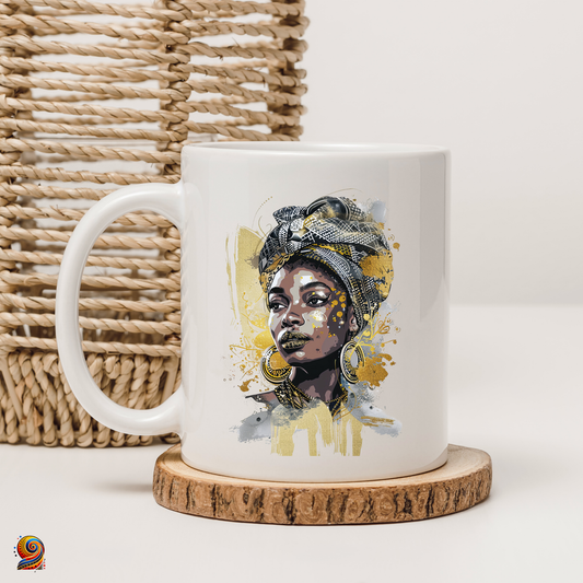 Afro woman's mug Pure gold "Zola"